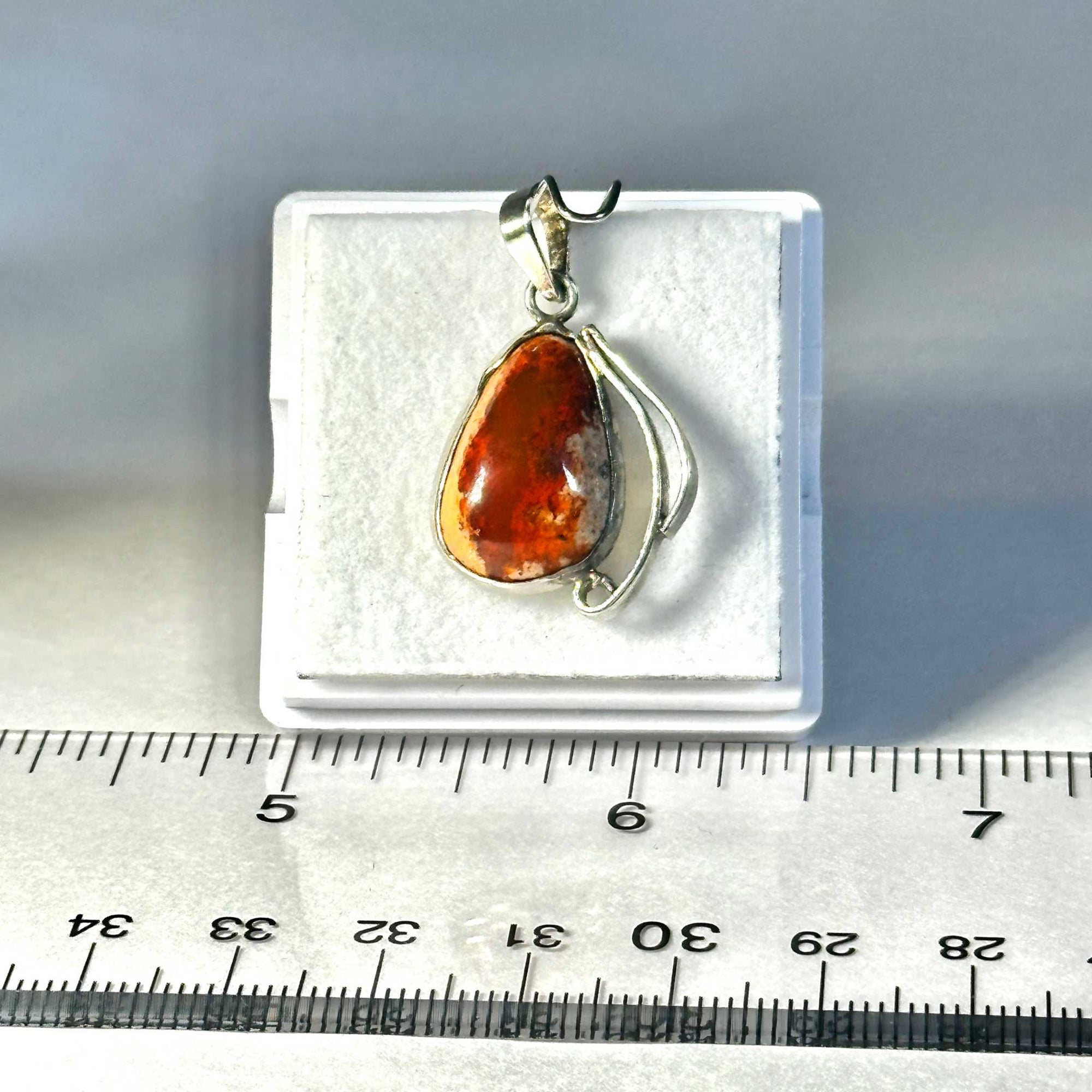 Aztec Sol Mexican Fire Opal Pendant