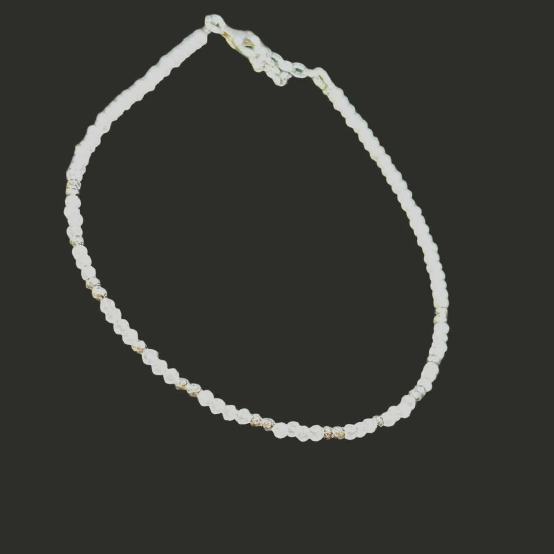 Crystal Anklets Sterling Silver