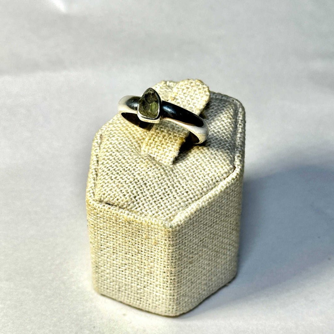 Raw Moldavite Ring Size 10 “Astral Origin”