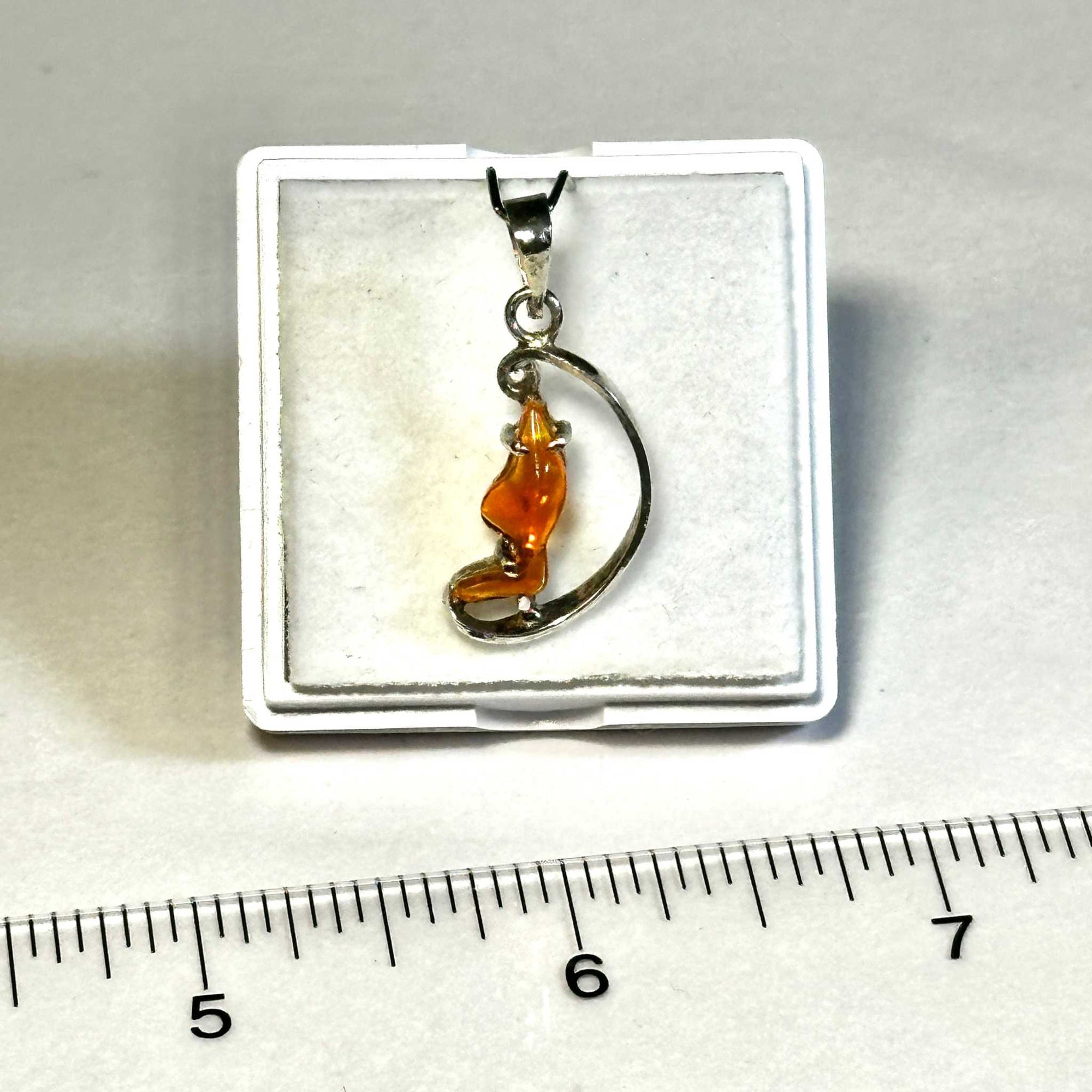 Aztec Sol Mexican Fire Opal Pendant