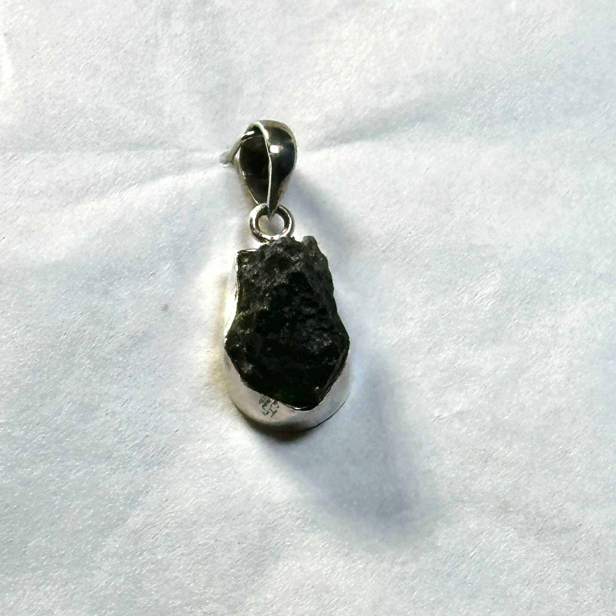 Moldavite Pendant 925 Sterling Silver