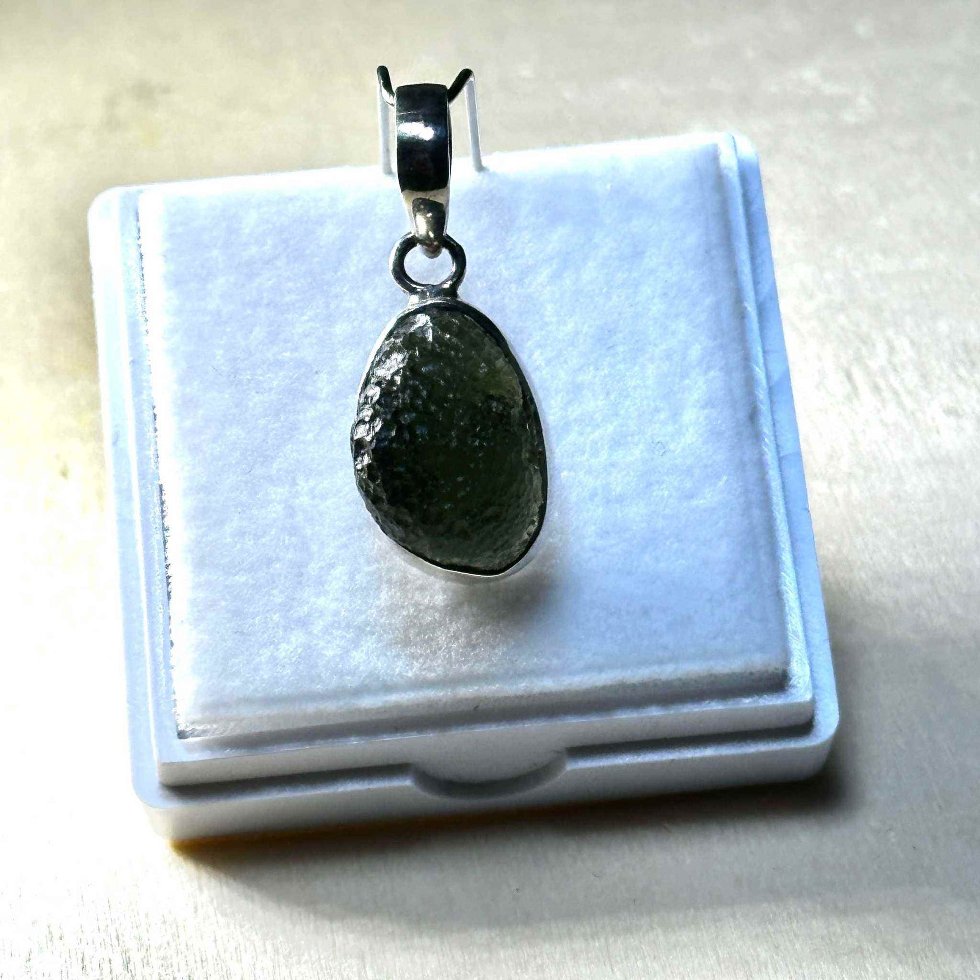 Moldavite Pendant 925 Sterling Silver