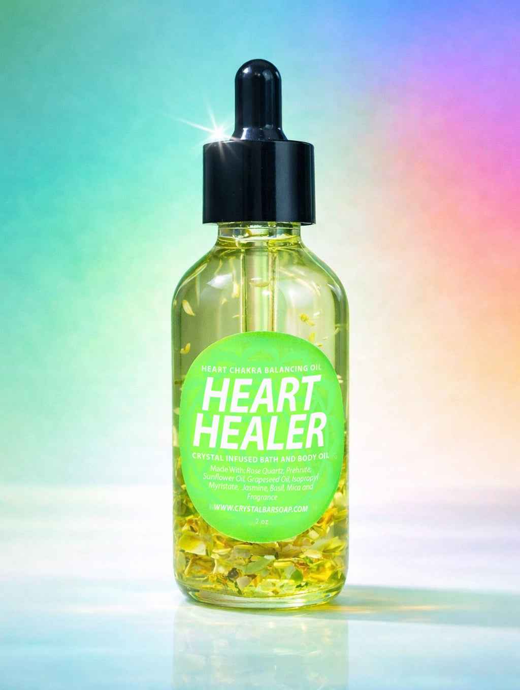 Heart healer – Crystal-infused body oil