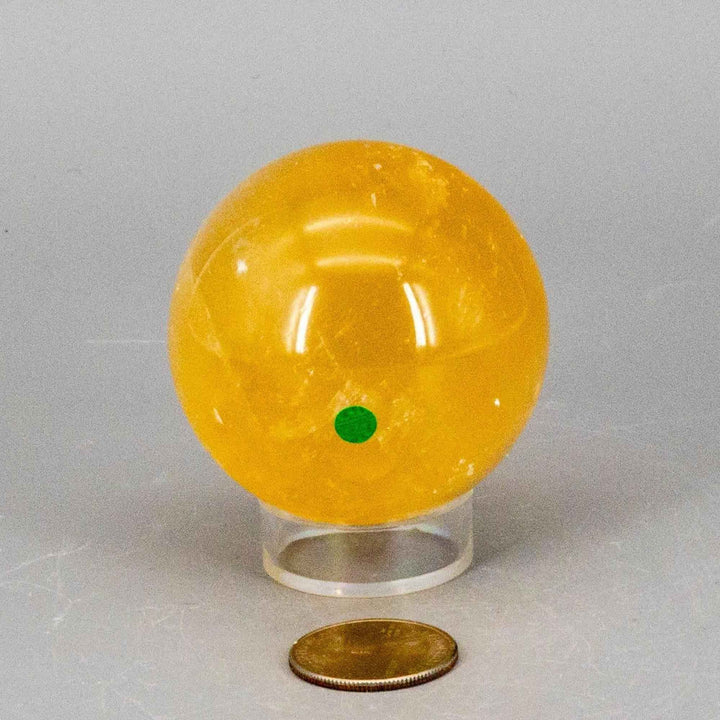 Honey Calcite Sphere 54mm and 56mm Warm Golden Crystal