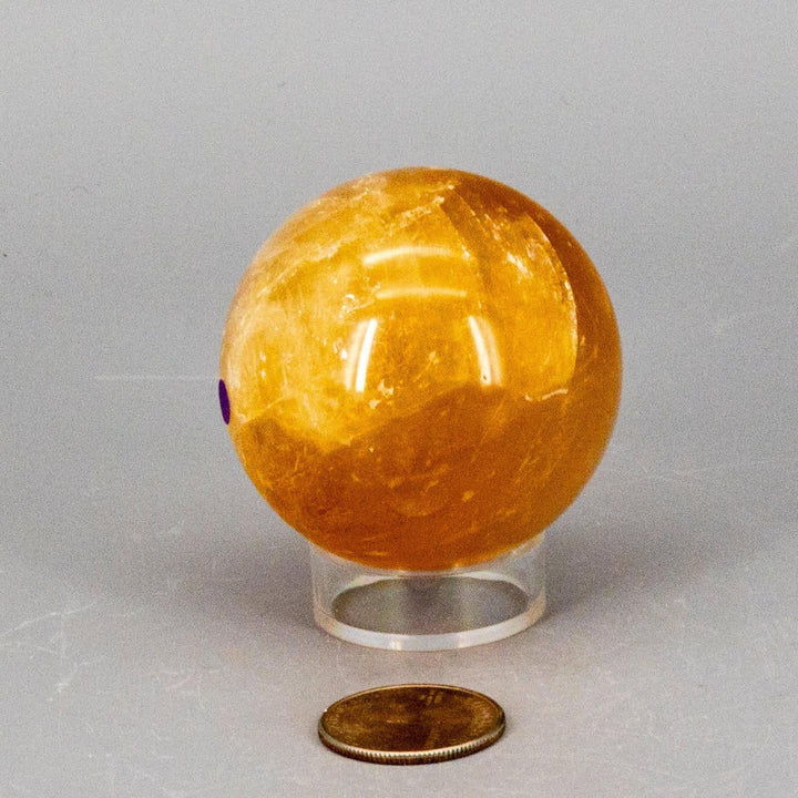 Honey Calcite Sphere 54mm and 56mm Warm Golden Crystal