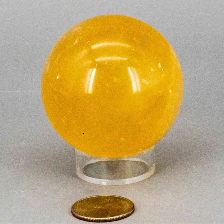 Honey Calcite Sphere 54mm and 56mm Warm Golden Crystal
