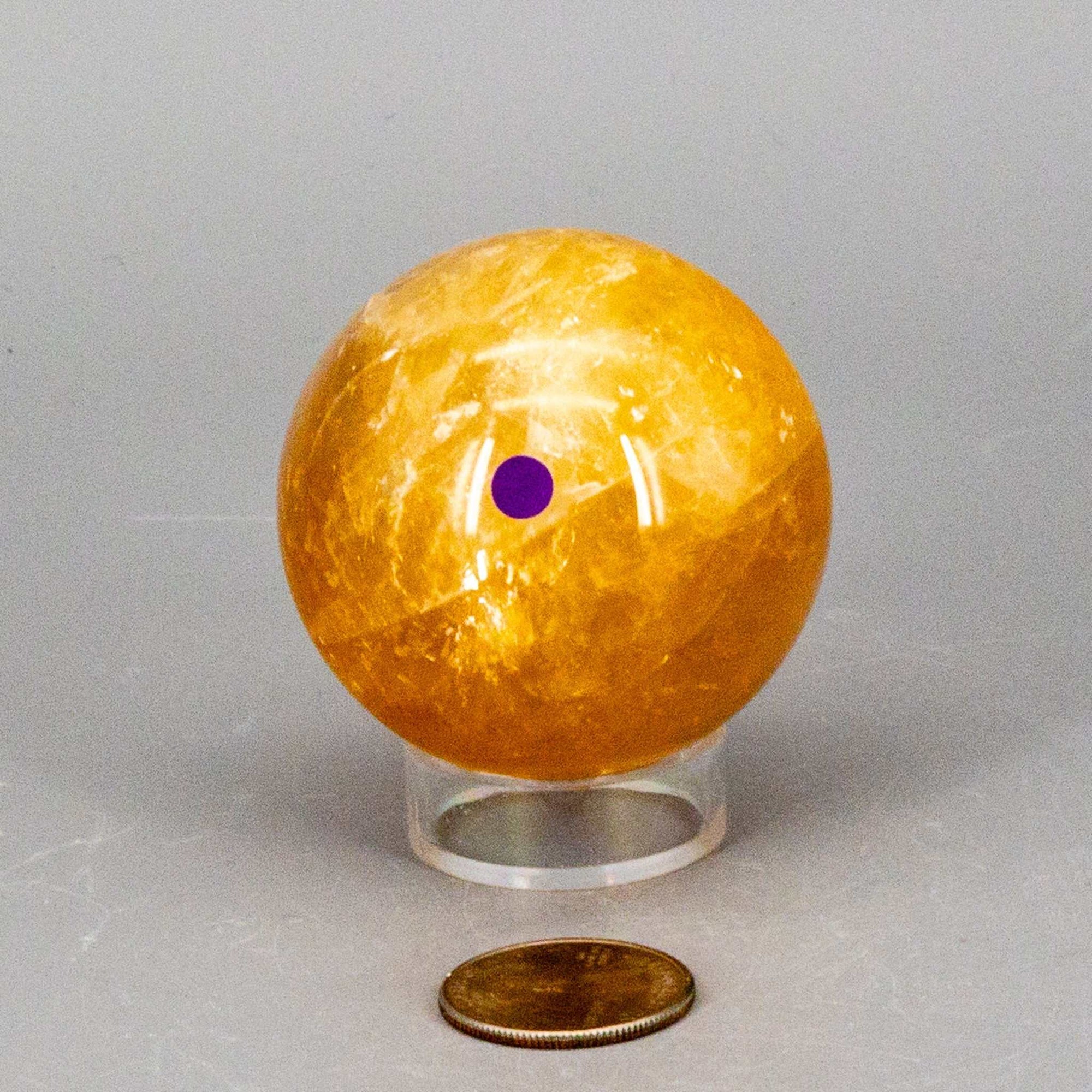 Honey Calcite Sphere 56mm, Warm Empowering Crystal