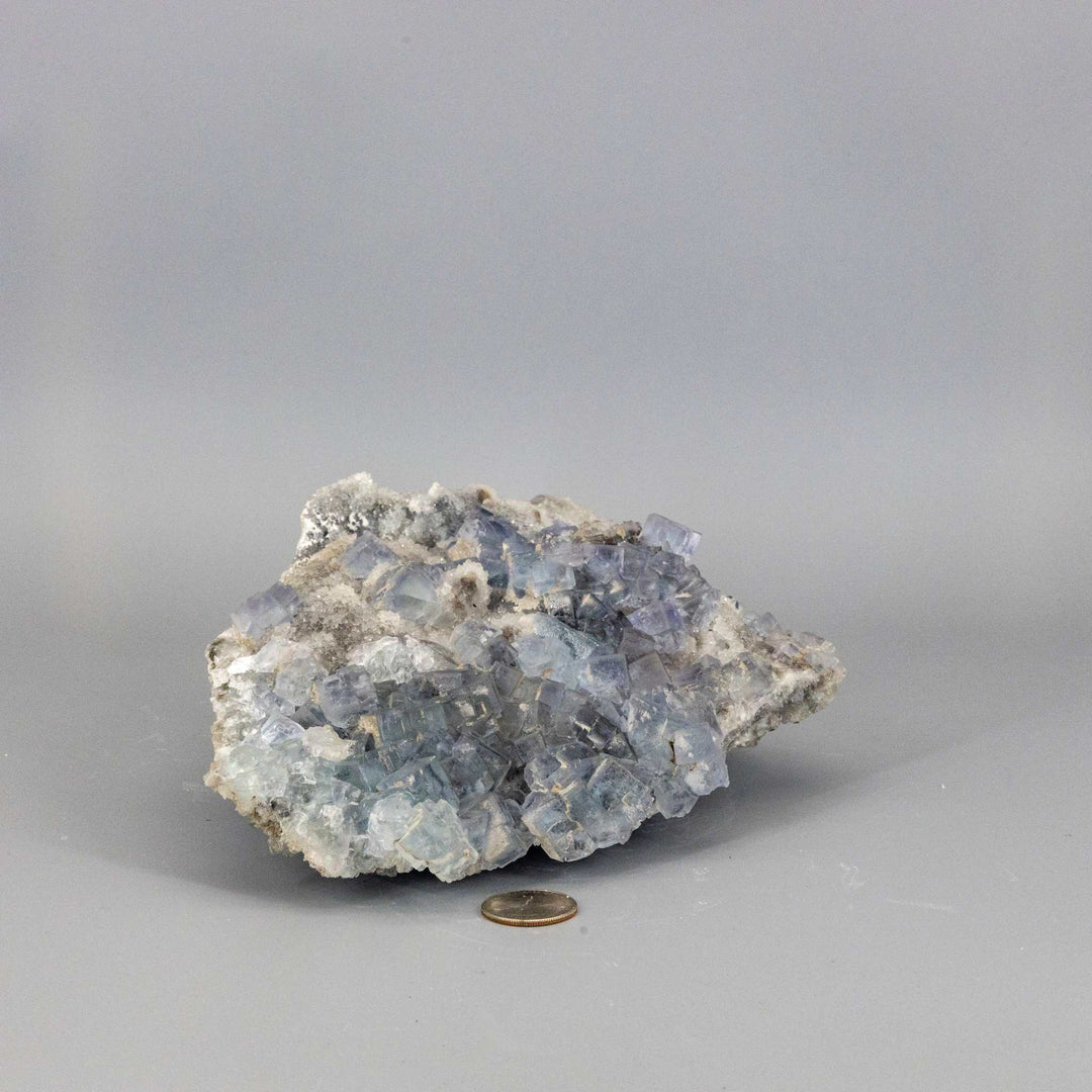Huge 5.5 lbs Blue Fluorite XL "Sugar Cube" Double Sided Cluster