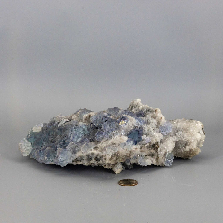 Huge 5.5 lbs Blue Fluorite XL "Sugar Cube" Double Sided Cluster