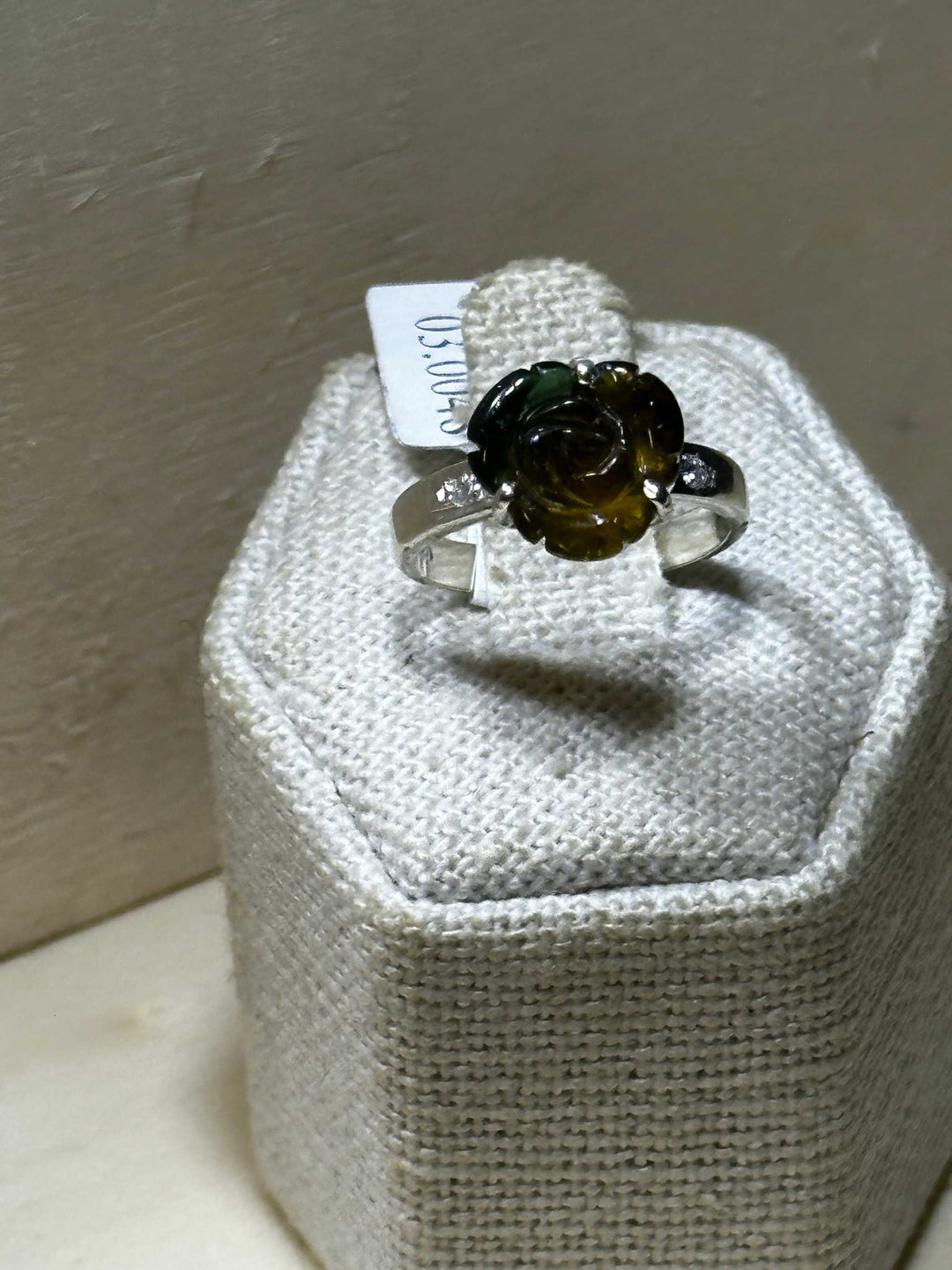 Yellow &amp; Green Tourmaline Flower Ring (03.0048), Rings, Rings