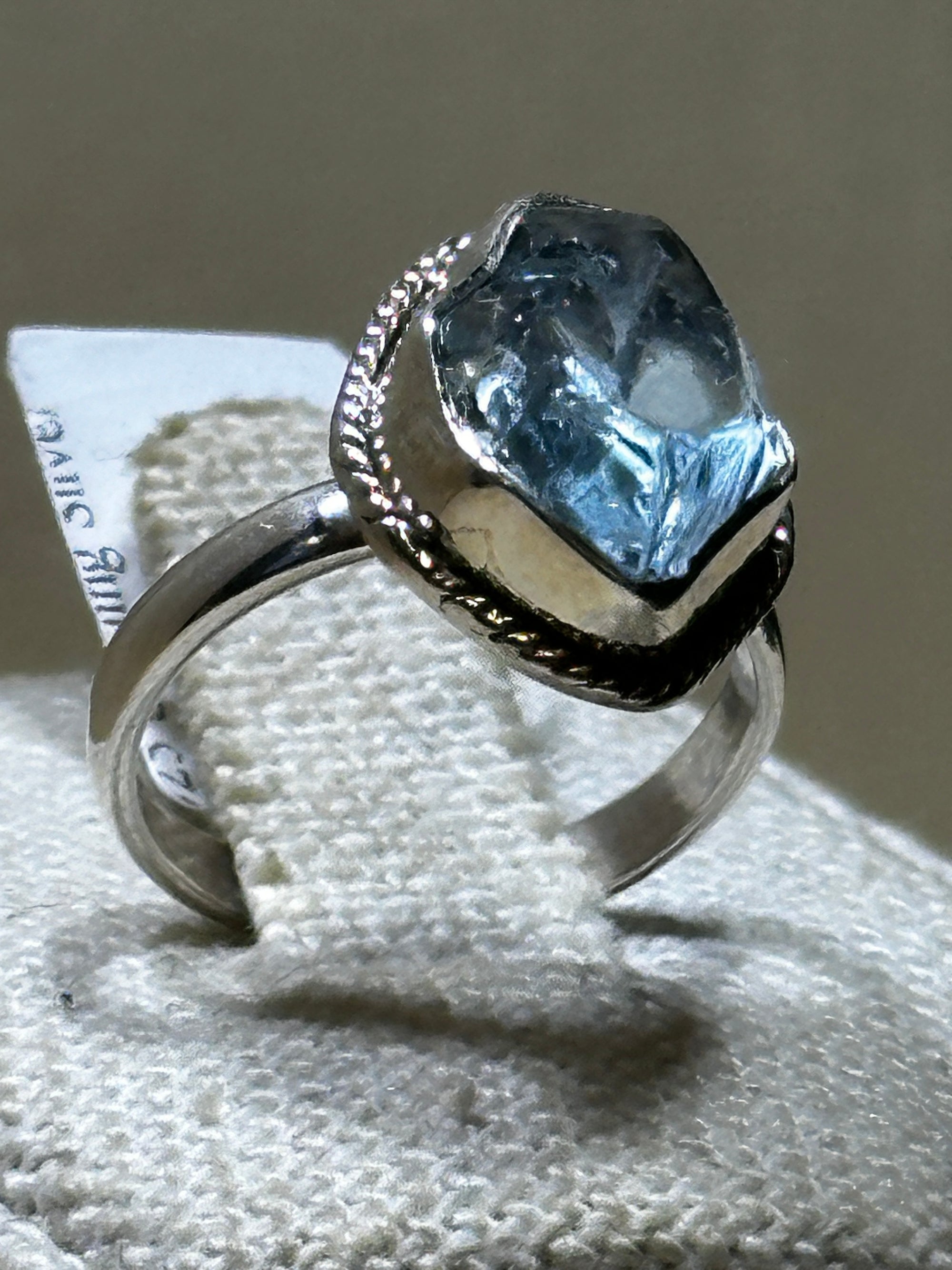 Rough Aquamarine Ring (03.3022), Rings, Rings