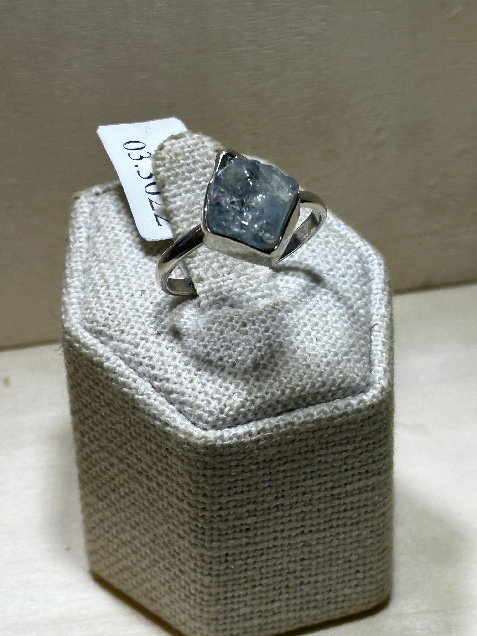 Rough Aquamarine Ring (03.3022), Rings, Rings