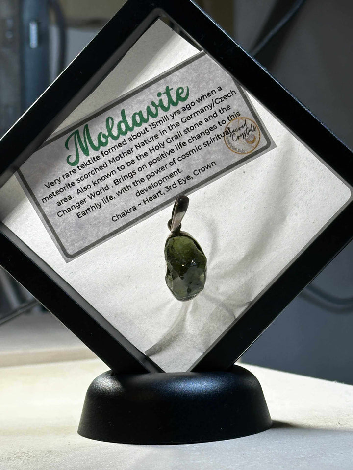 Moldavite Pendant 925 Sterling Silver