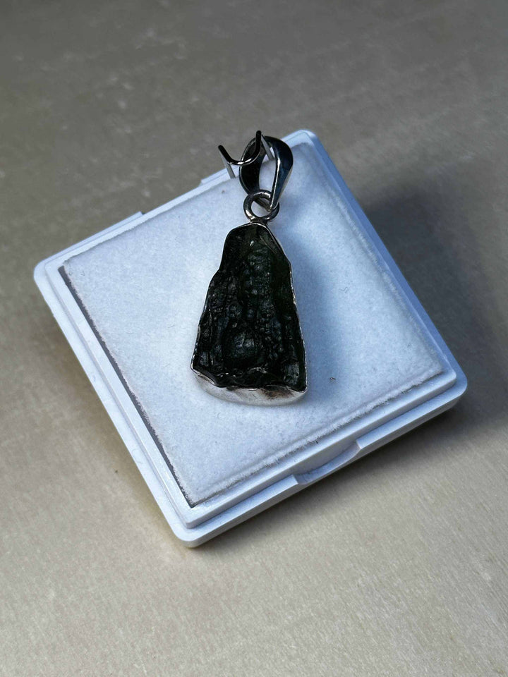 Moldavite Pendant 925 Sterling Silver