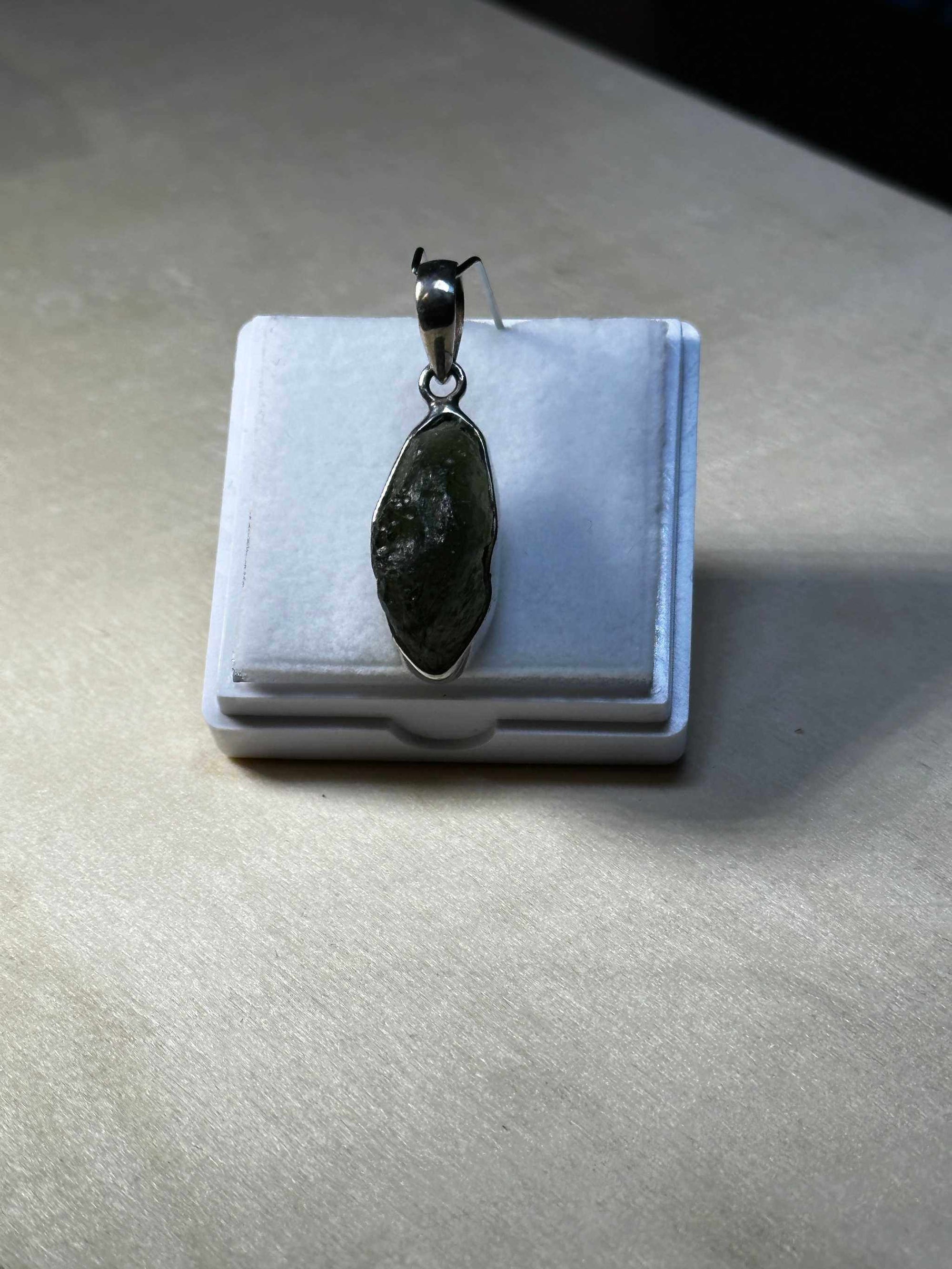 Moldavite Pendant 925 Sterling Silver