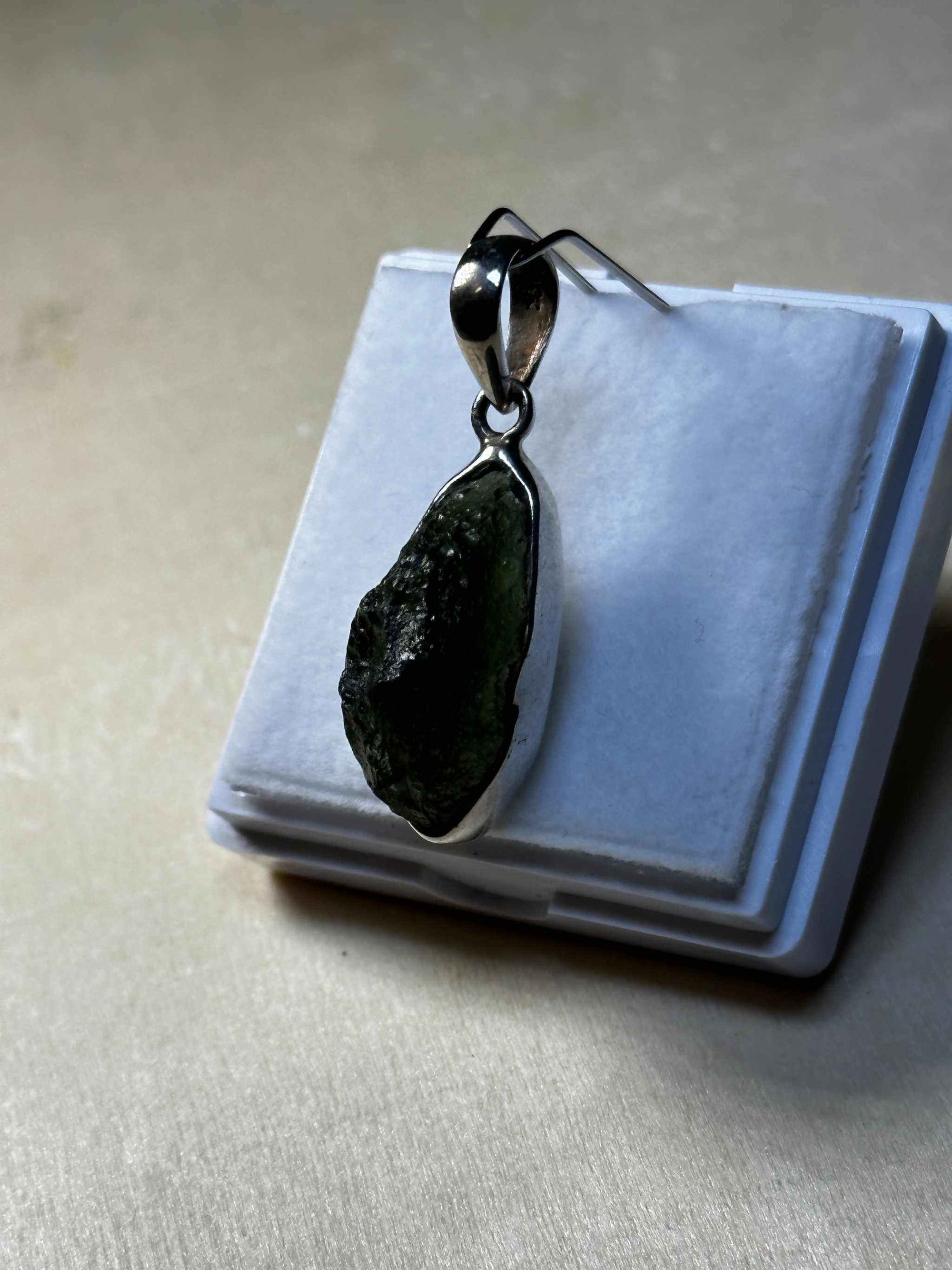 Moldavite Pendant 925 Sterling Silver