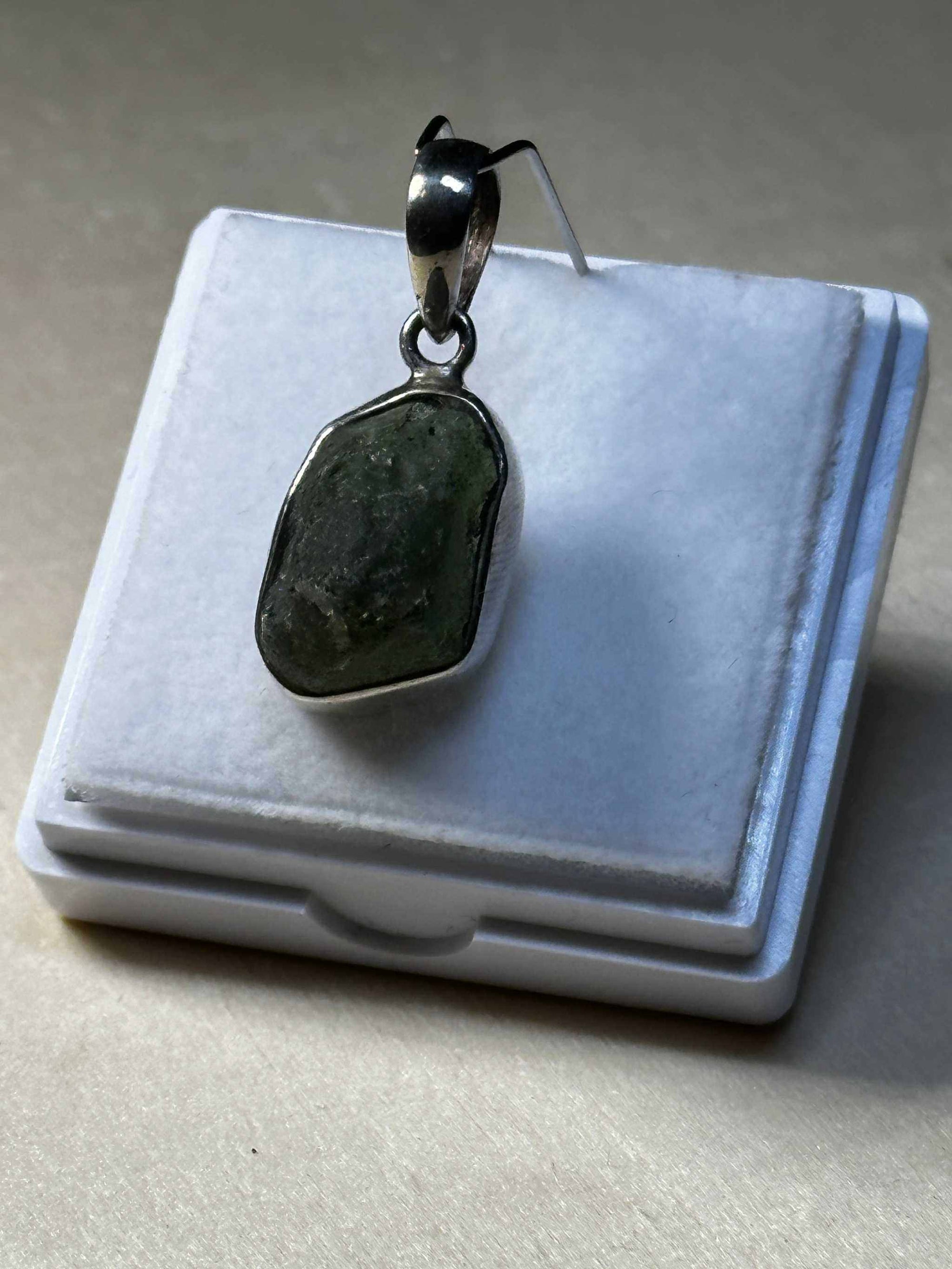 Moldavite Pendant 925 Sterling Silver