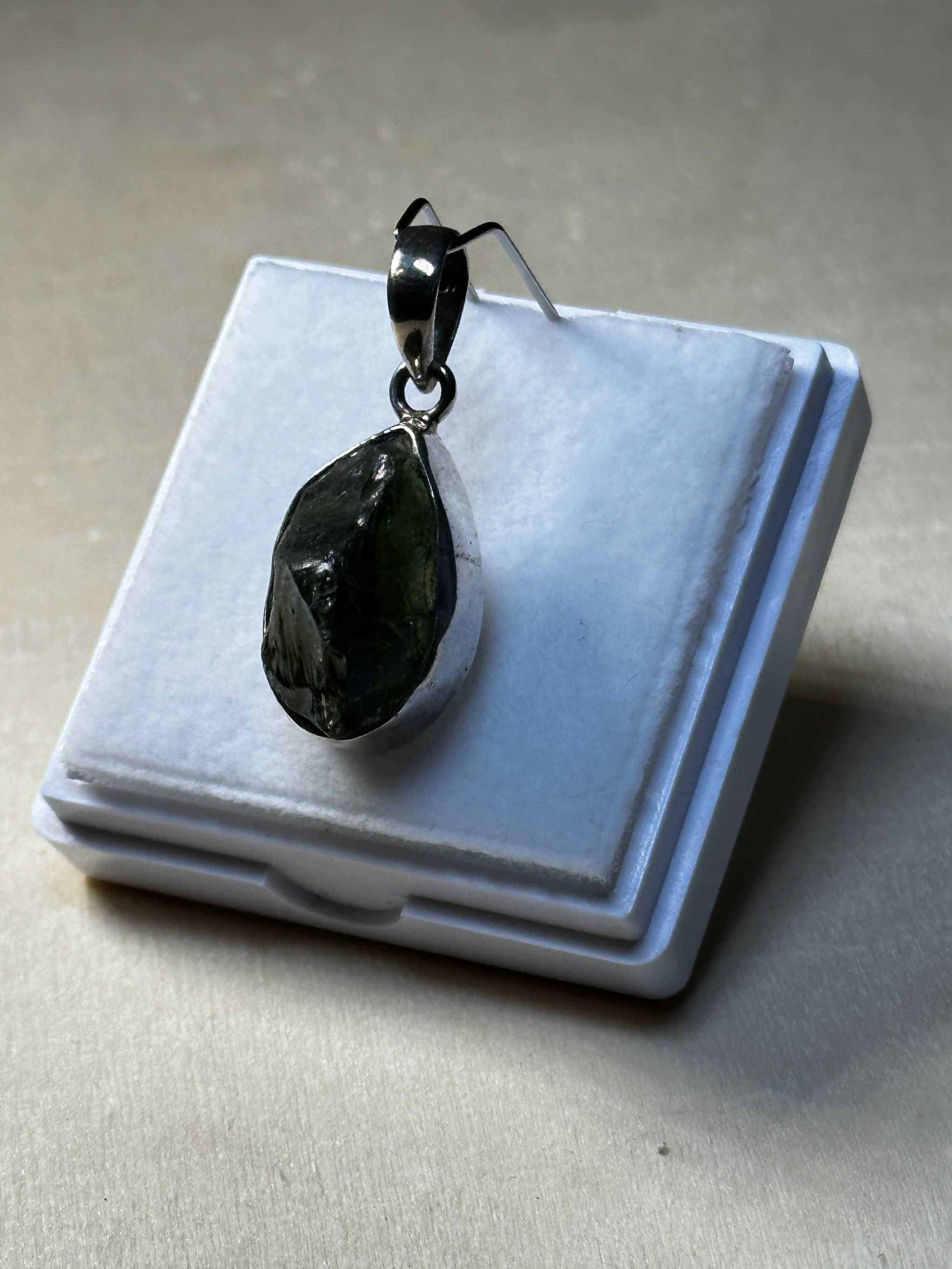 Moldavite Pendant 925 Sterling Silver