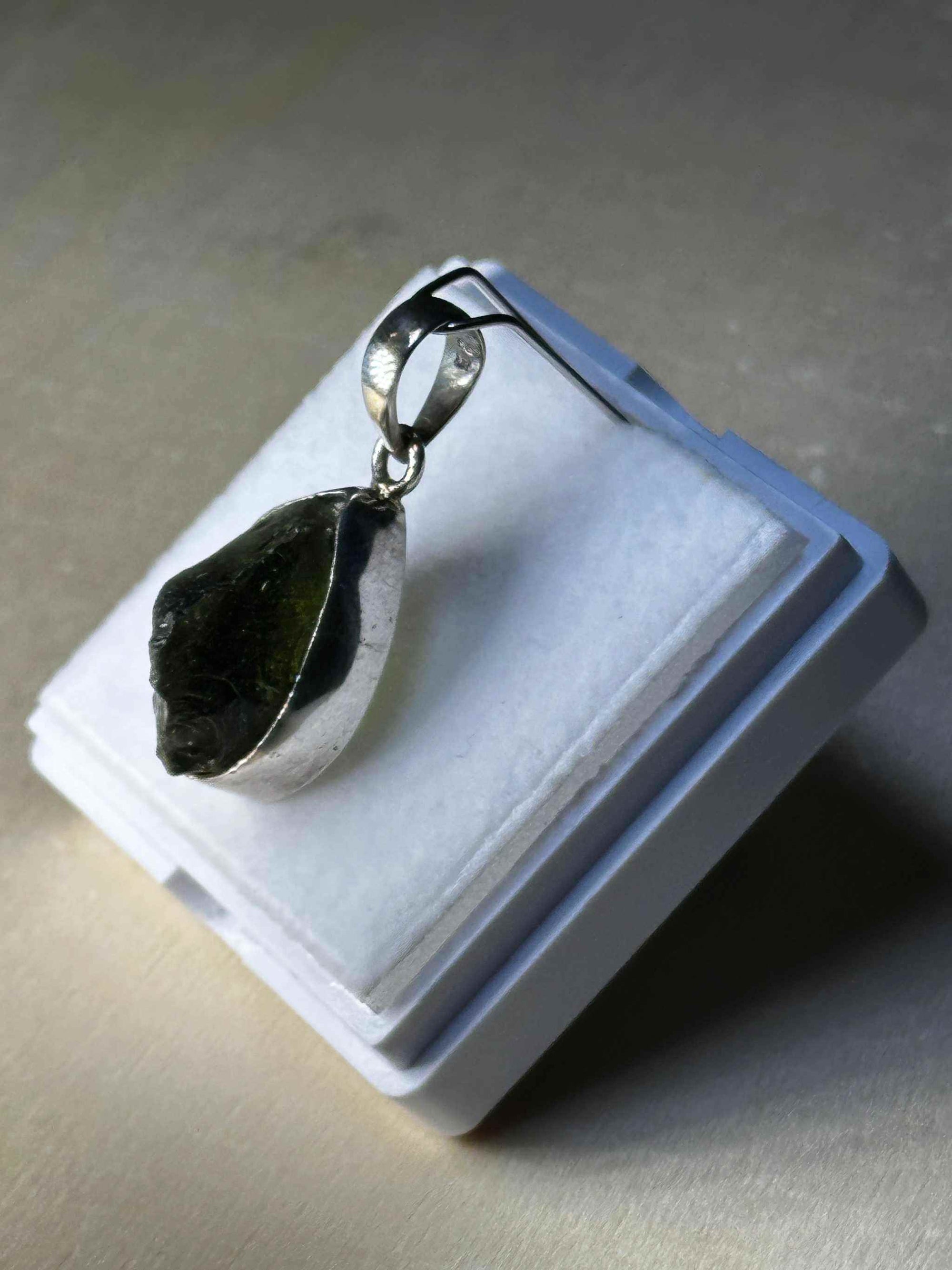 Moldavite Pendant 925 Sterling Silver