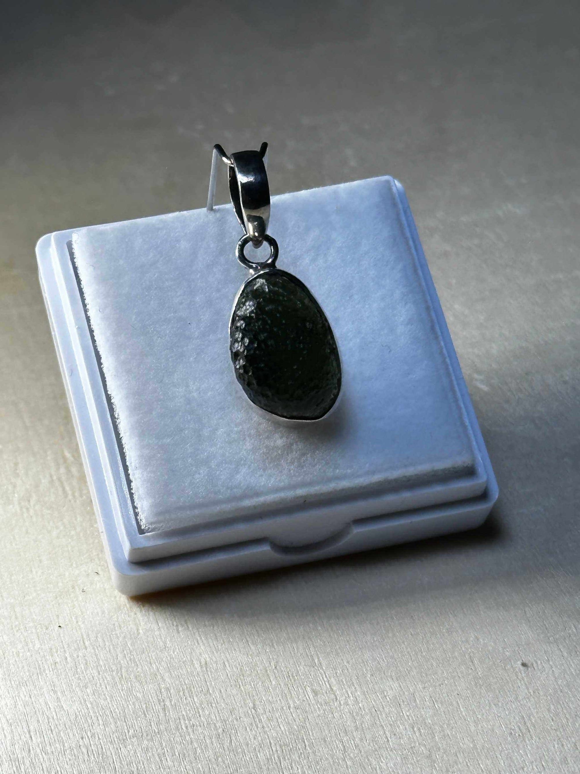 Moldavite Pendant 925 Sterling Silver