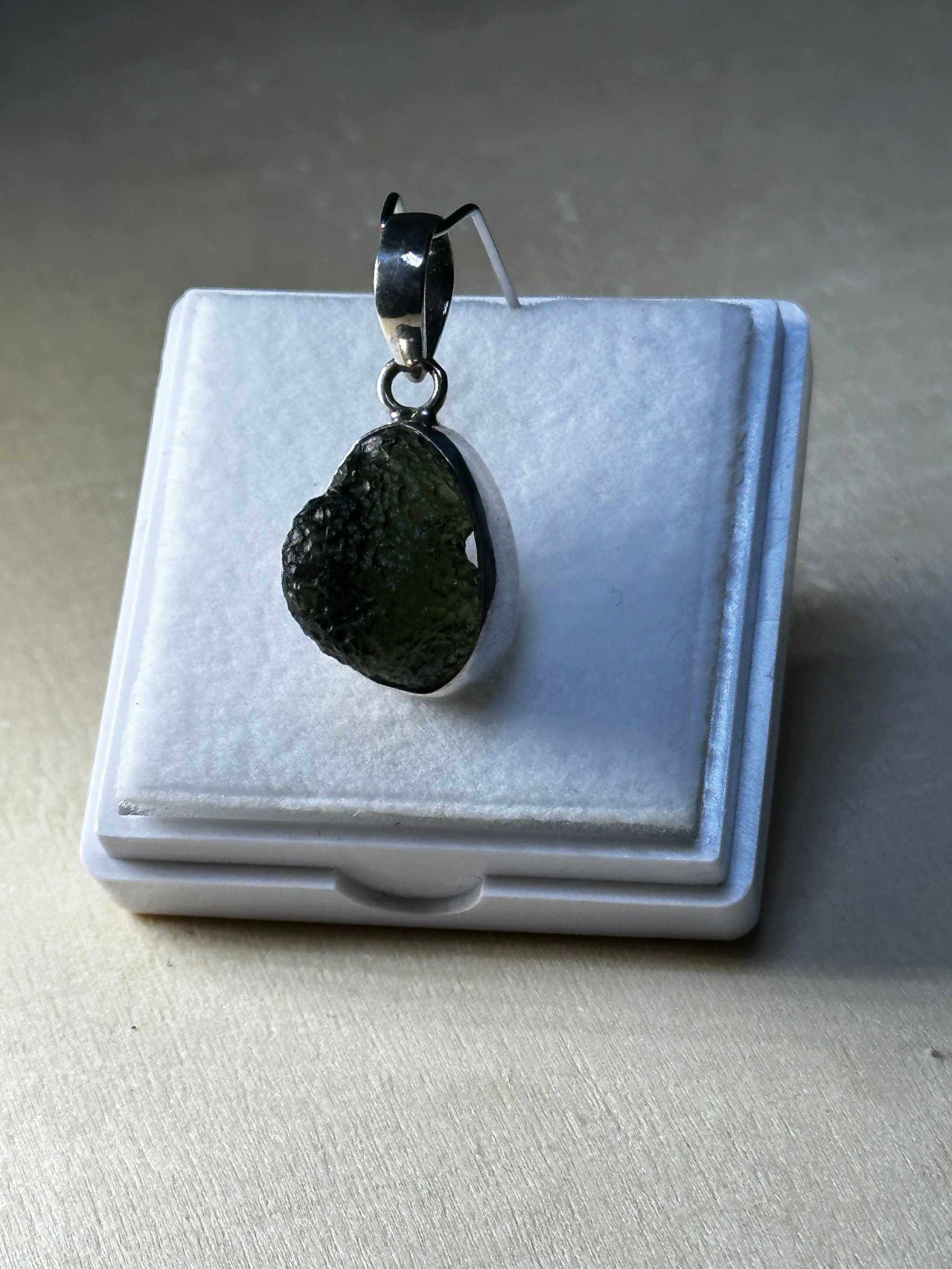 Moldavite Pendant 925 Sterling Silver