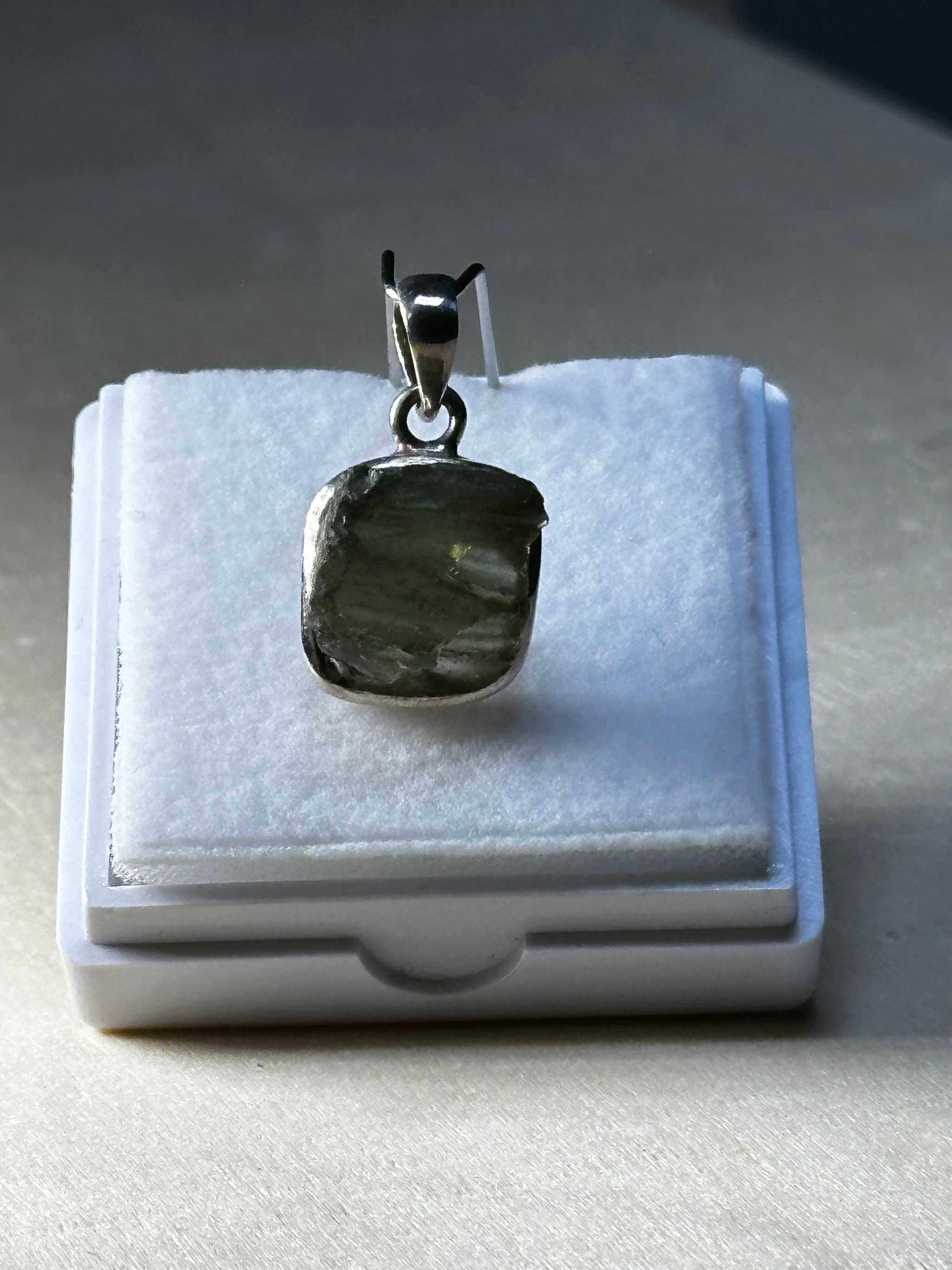 Moldavite Pendant 925 Sterling Silver