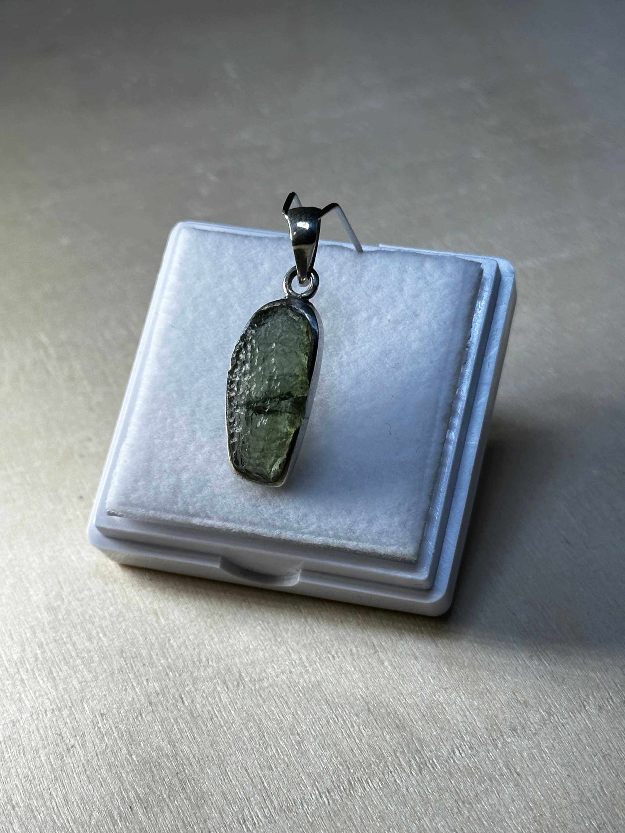 Moldavite Pendant 925 Sterling Silver