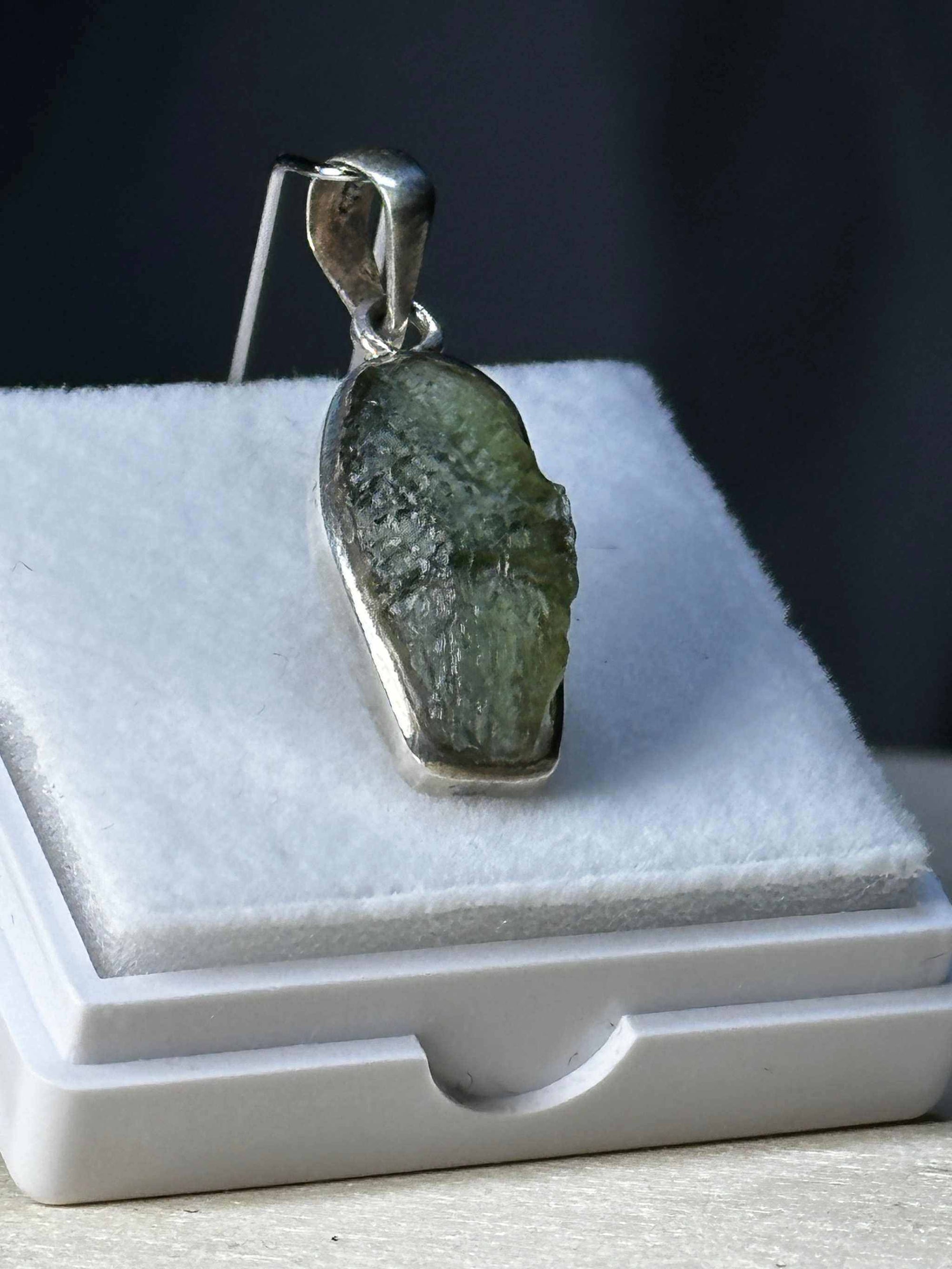 Moldavite Pendant 925 Sterling Silver