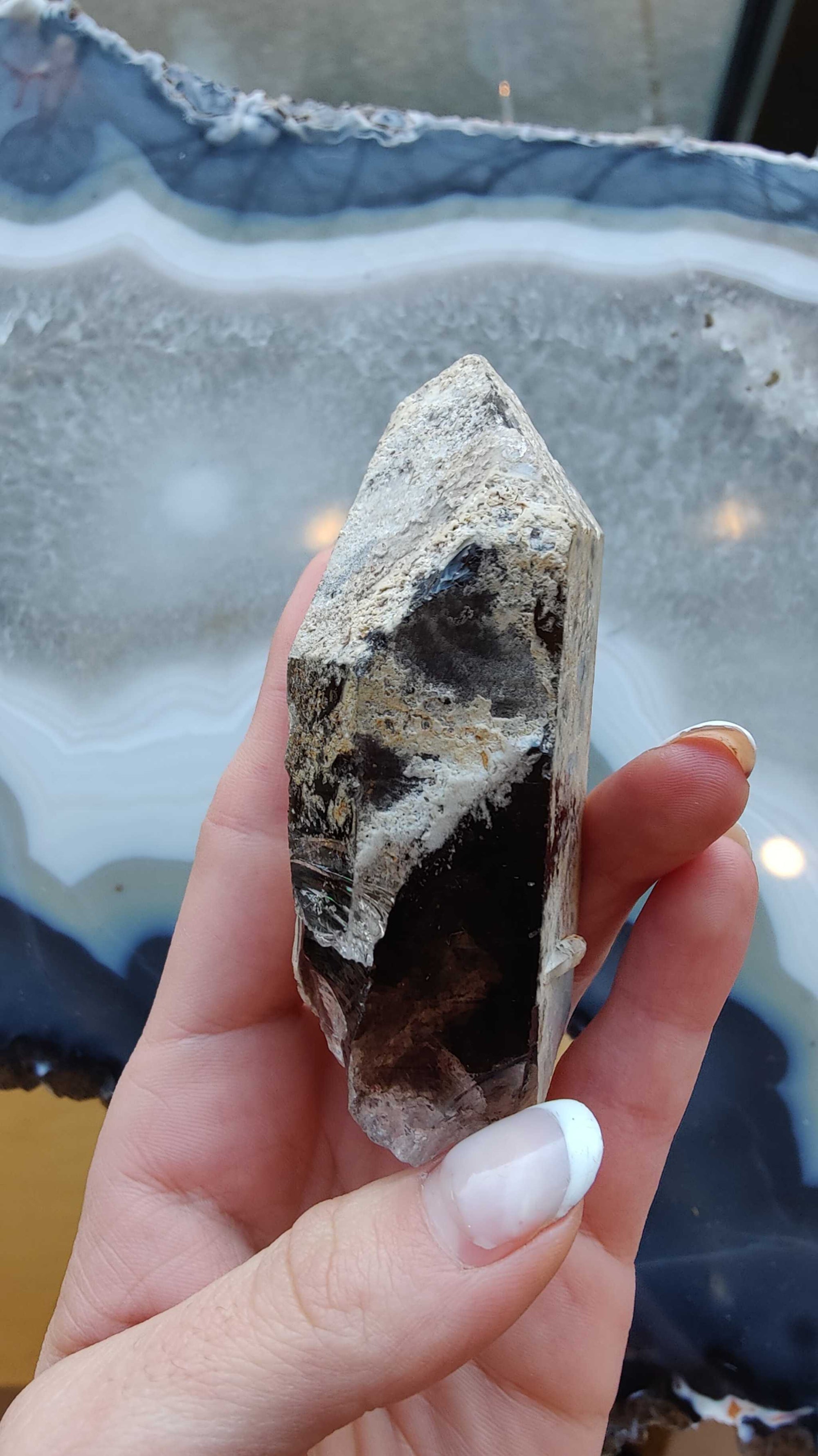 Lodalite Included Smokey Quartz Point