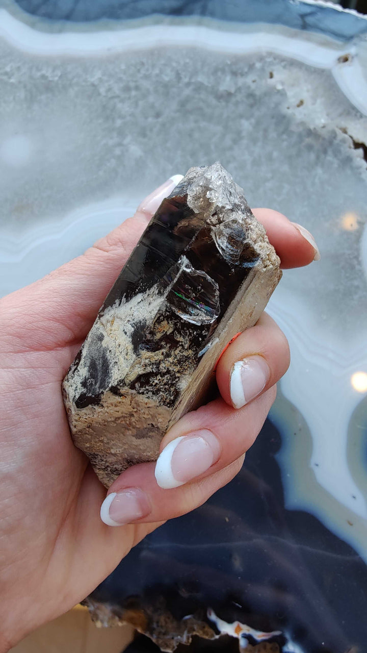 Lodalite Included Smokey Quartz Point