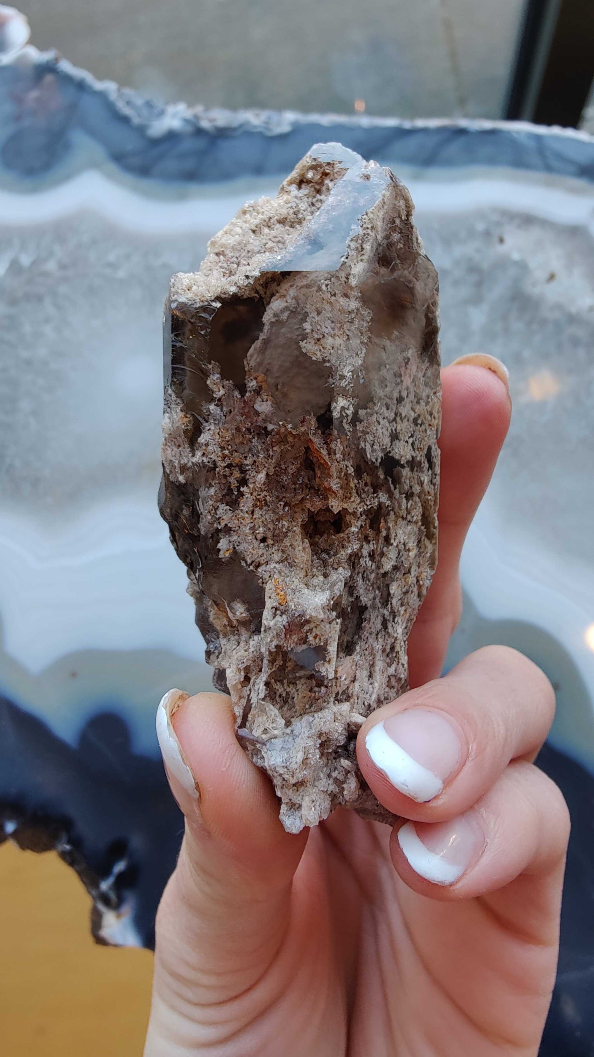 Lodalite Included Smokey Quartz Point