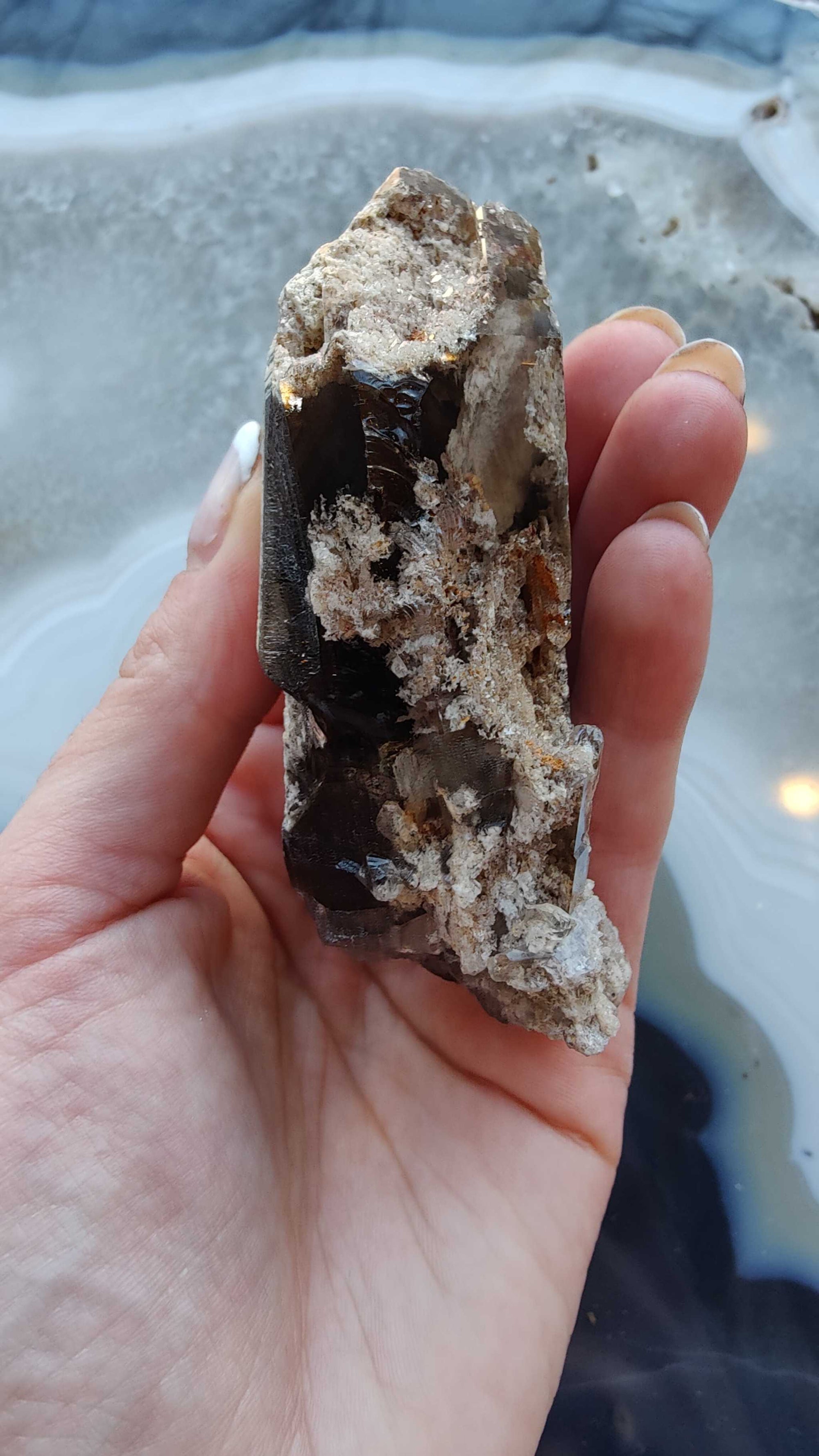 Lodalite Included Smokey Quartz Point