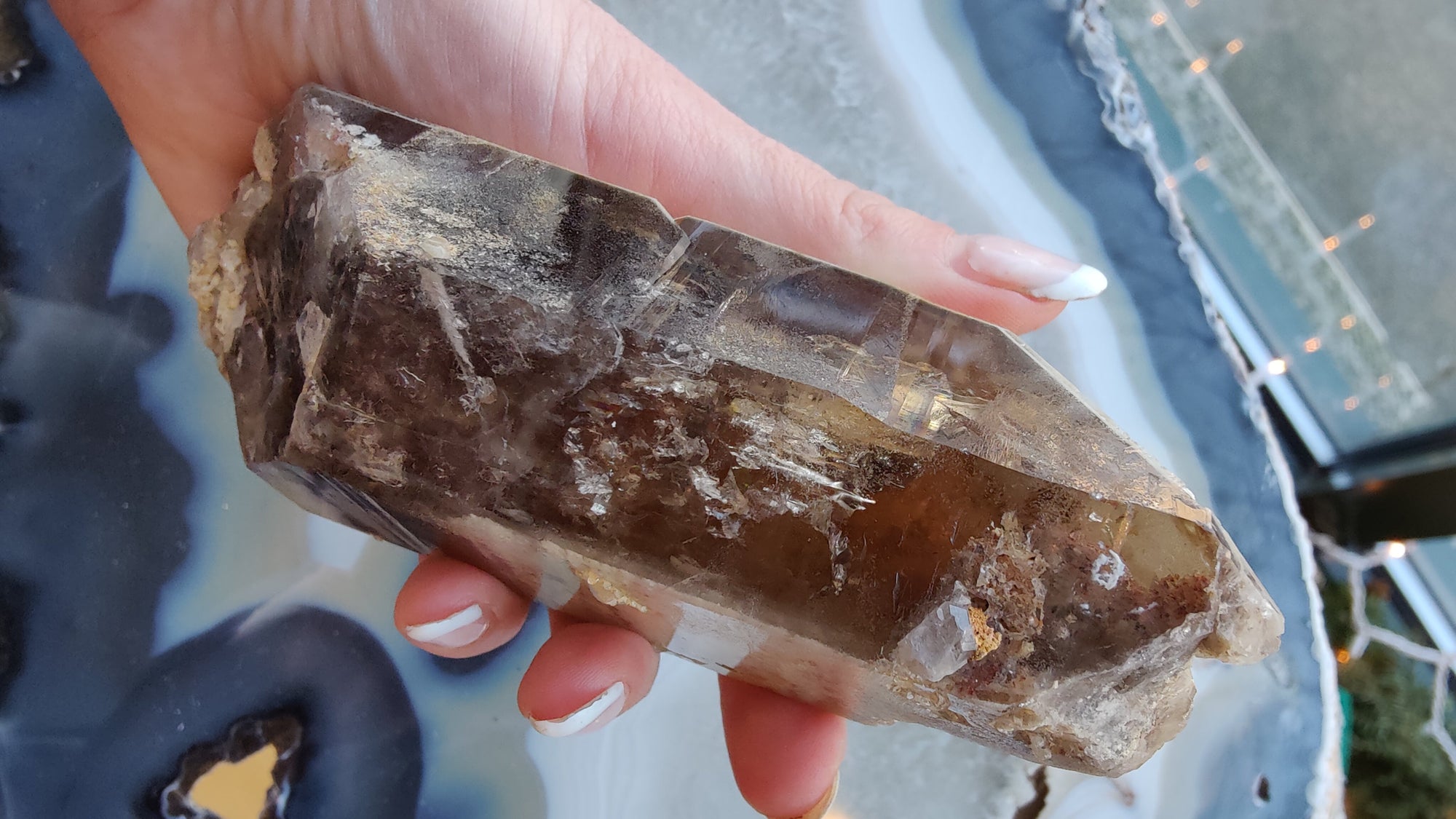 Lodalite Included Smokey Quartz Point