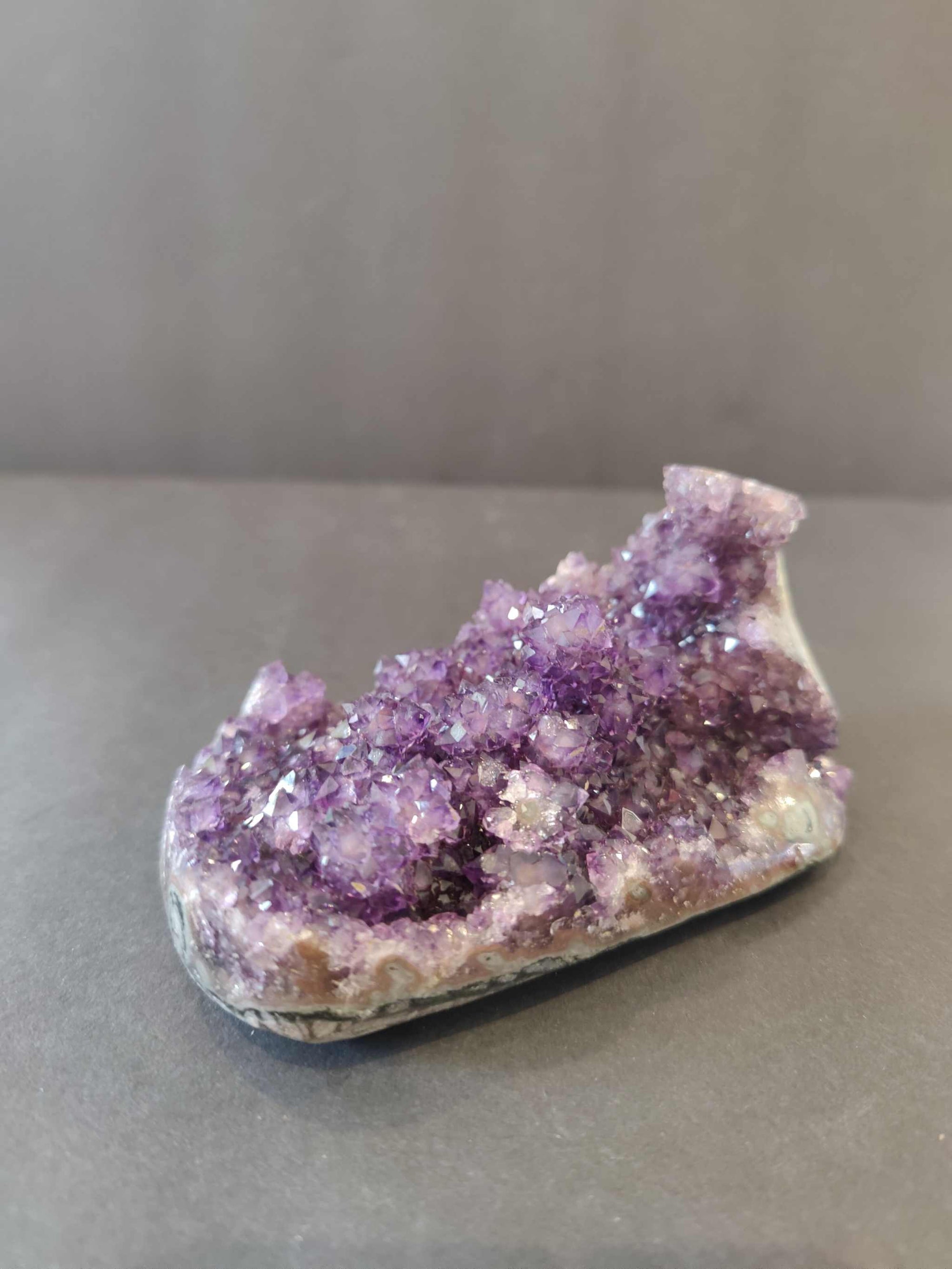 Amethyst Geode with Stalactite Formations Sculpture