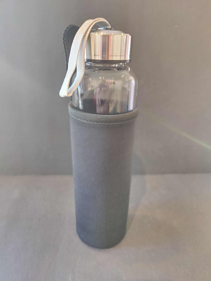 Crystal Infused Stainless Steel &amp; Glass 16oz Water Bottle with Insulation Sleeve