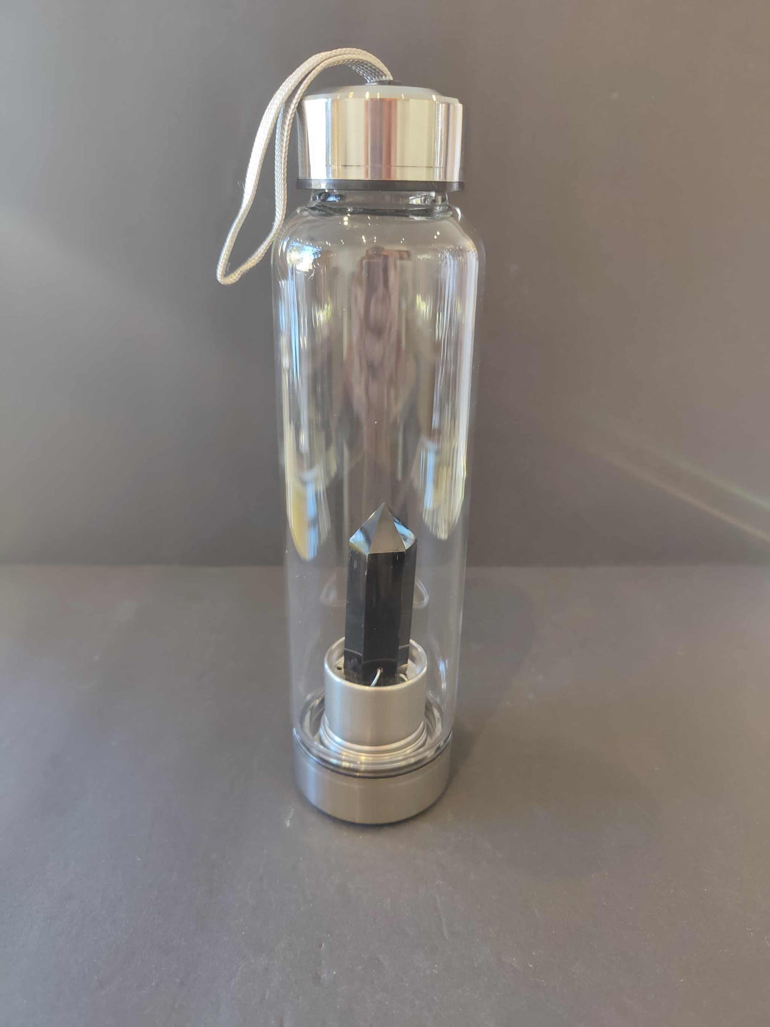 Crystal Infused Stainless Steel &amp; Glass 16oz Water Bottle with Insulation Sleeve