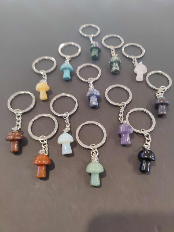 Stone Mushroom Keychain