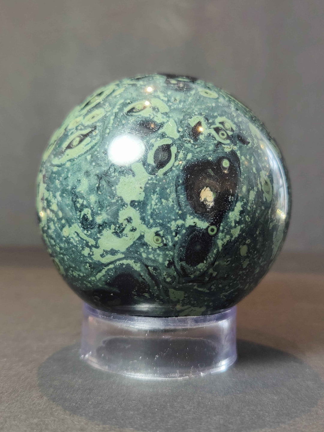 Kambaba (Crocodile) Jasper Polished Sphere Sculpture