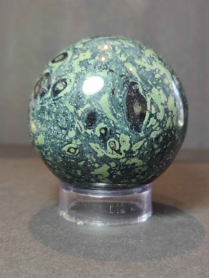 Kambaba (Crocodile) Jasper Polished Sphere Sculpture