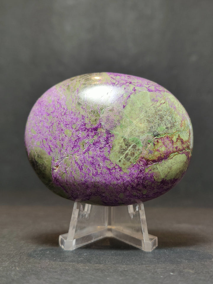 Atlantisite (Stichtite &amp; Serpentine) Polished Heart &amp; Palmstone Sculpture