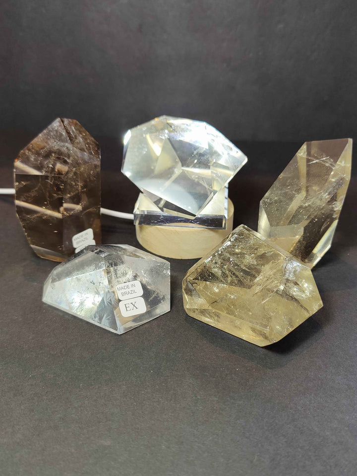 Smoky/Clear Quartz Polished Free Form Sculpture (Extra Quality)