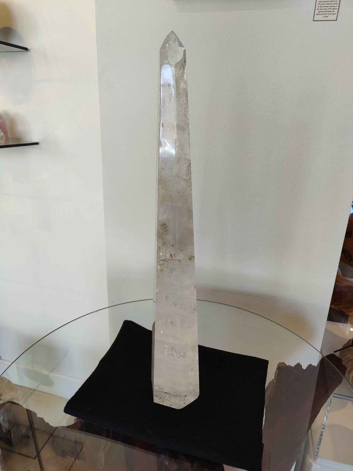 Clear Quartz Polished Obelisk Sculpture 3.35kg 20.5"