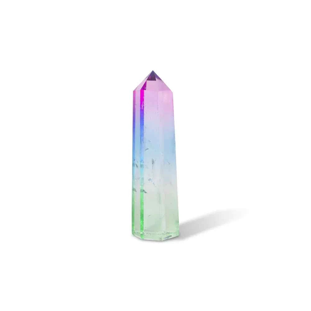 Multi-Colored Aura Quartz Point $26.00