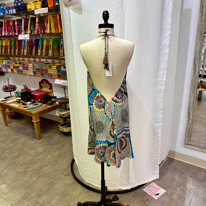 Short Sari Dress with V Neck