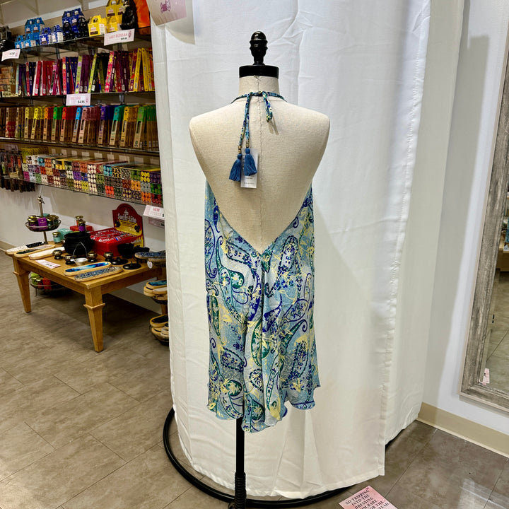 Short Sari Dress with V Neck
