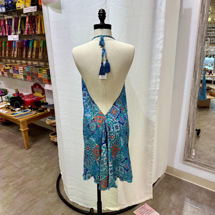 Short Sari Dress with V Neck