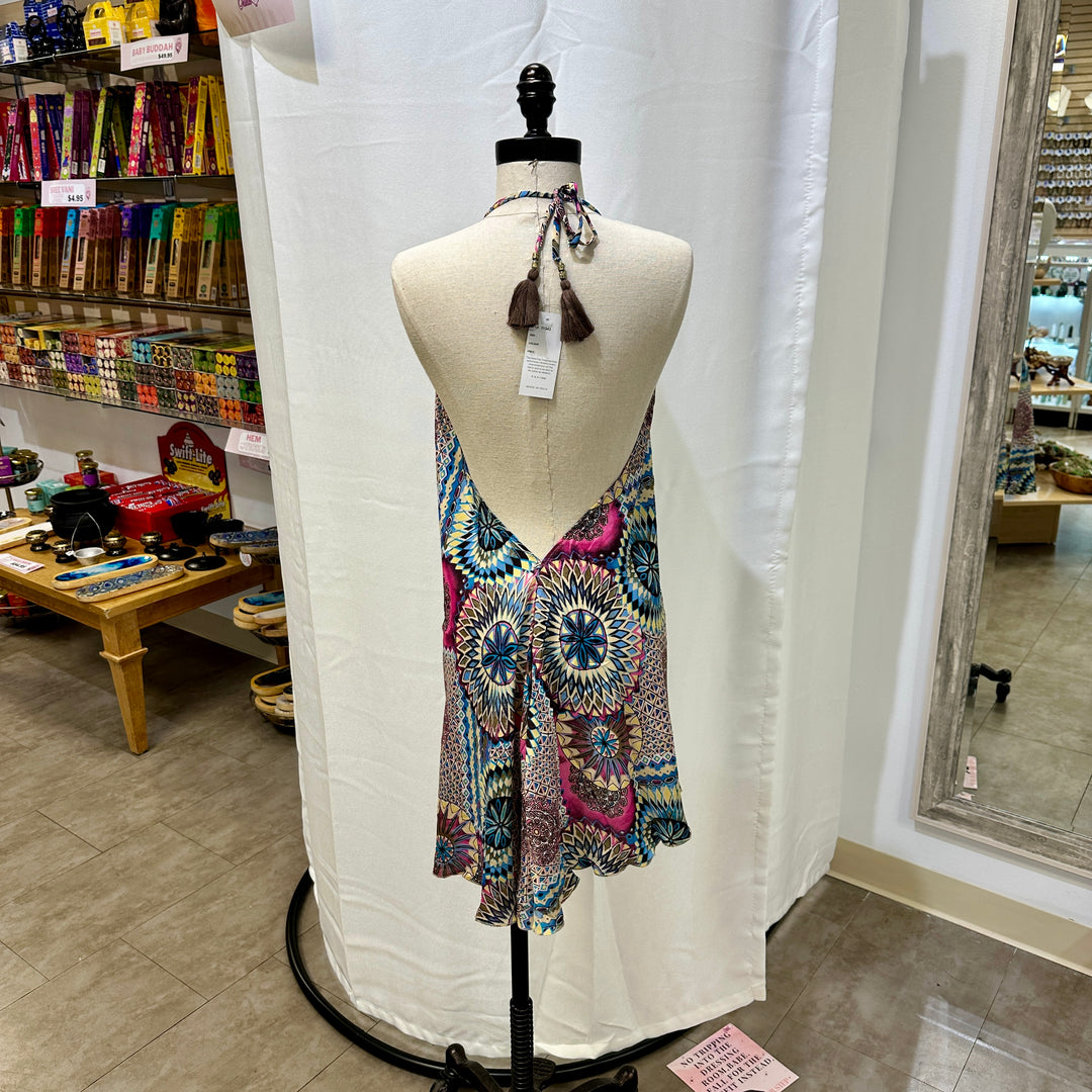 Short Sari Dress with V Neck