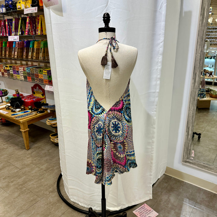 Short Sari Dress with V Neck