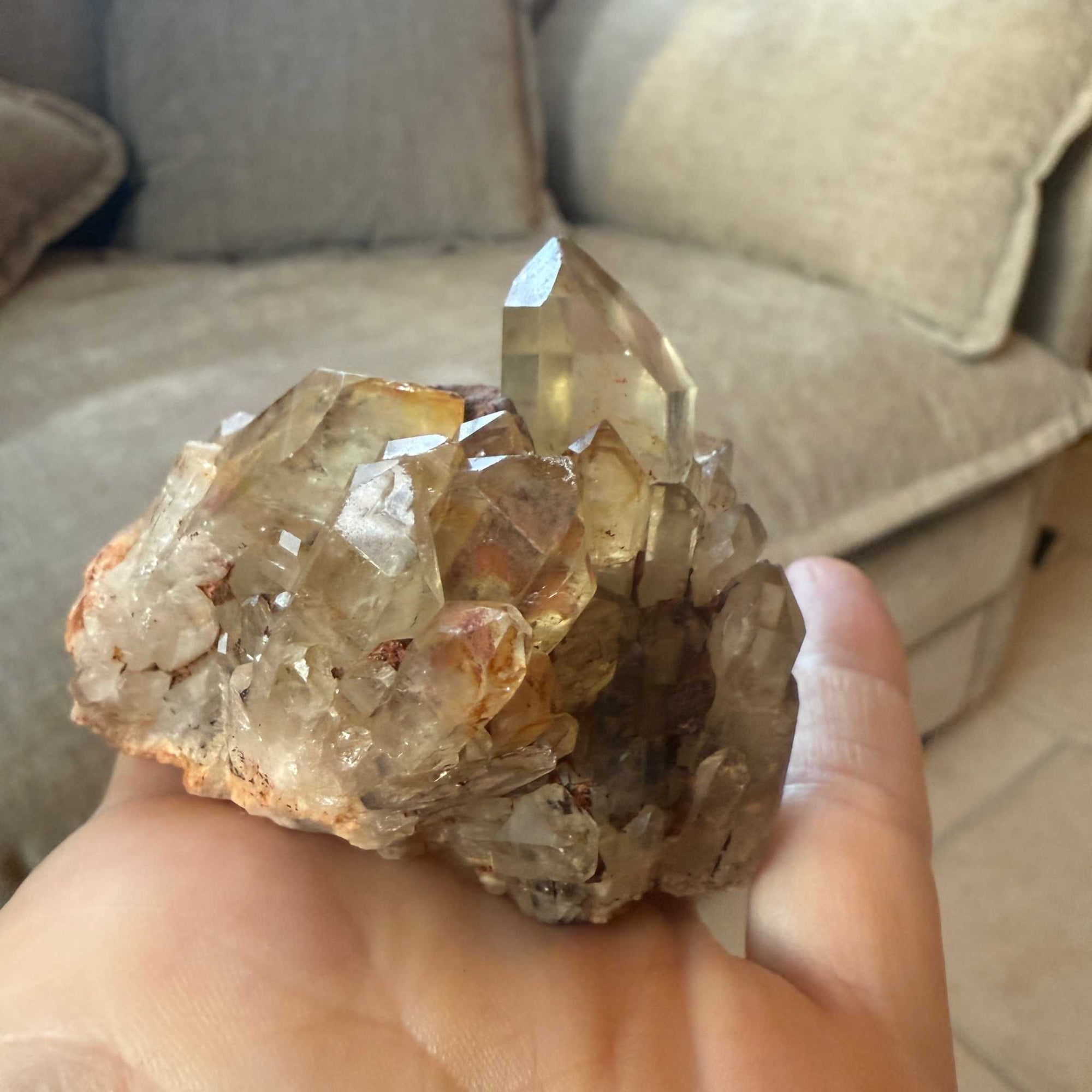 Natural Kundalini Citrine Fortress Cluster 🛡️✨🌄