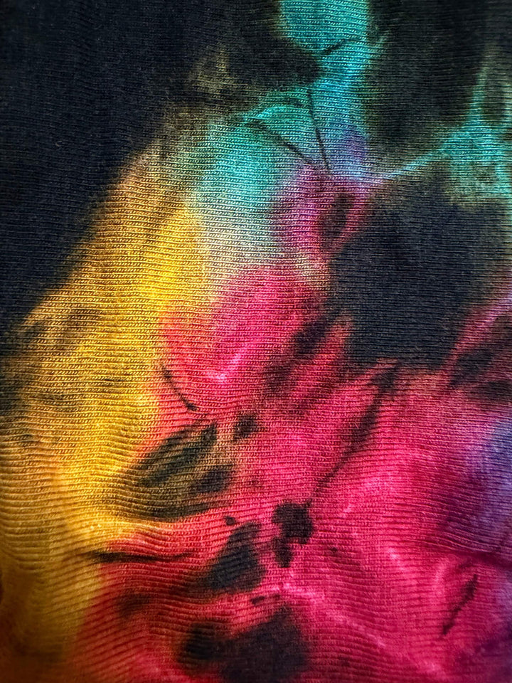 High Waisted Tie-Dye Fringe Shorts